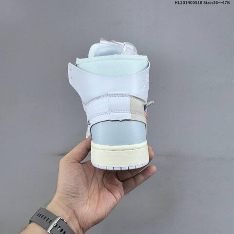 Nike Air Jordan 1 Retro High OG x Off-White UNC White Light Blue Grey 36 47B Basketball - Women's (BS-66005)