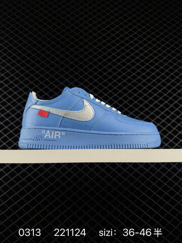 Nike Air Force 1 Off-White MCA White Black Blue Yellow Variants EU 36-46 Lifestyle - Unisex (BS-72669)