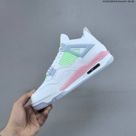 Jordan Air Jordan 4 Retro Valentine s Day White Pink Neon Green EU 36-48 5 Basketball - Unisex (BS-66166)