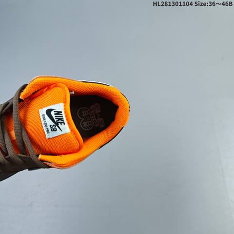 Nike SB Dunk Low Pro Brown Orange Silver Grey EU 36-46 Skate Shoe - Unisex BS-63888