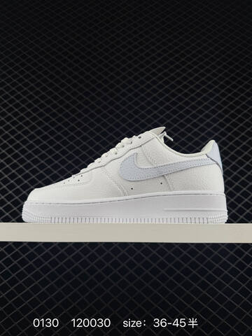 Nike Air Force 1 07 White With Light Blue Accents 36-45 5 Lifestyle - Unisex (BS-72883)