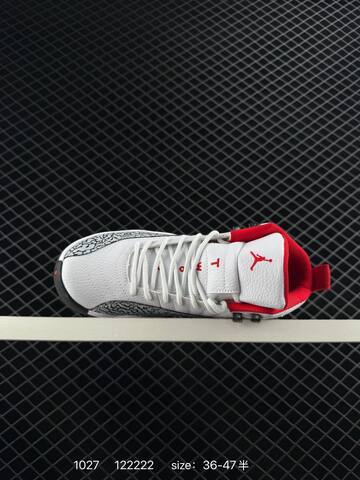 Jordan Air Jordan 12 Retro White Black Red Grey EU 36-47 Basketball Shoe - Unisex (BS-80426)