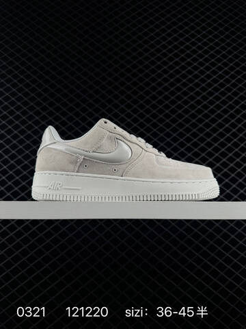Nike Air Force 1 07 Light Grey Suede White EU 36-45 5 Lifestyle - Unisex (BS-72545)