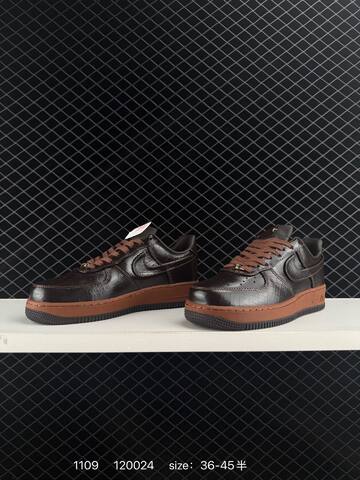 Nike Air Force 1 Low 07 Dark Brown Black With Gum Sole 36-45 Casual - Unisex (BS-74296)