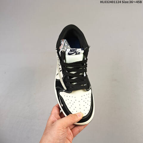 Nike Air Jordan 1 Black White Cream 36 45 Basketball - Unisex (BS-63146)