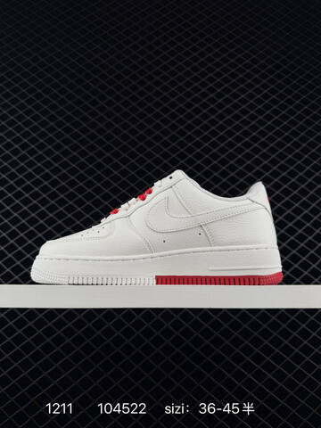 Nike Air Force 1 Low White Red EU 36-45 Lifestyle - Unisex (BS-73768)