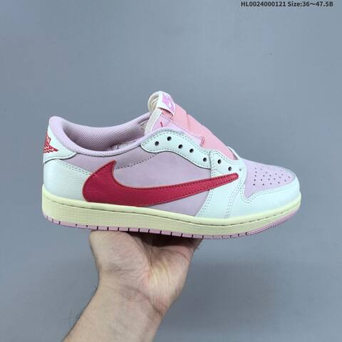 Nike Air Jordan 1 Low Travis Scott Pink Light Blue White 36 47 5 Casual - Unisex (BS-66902)