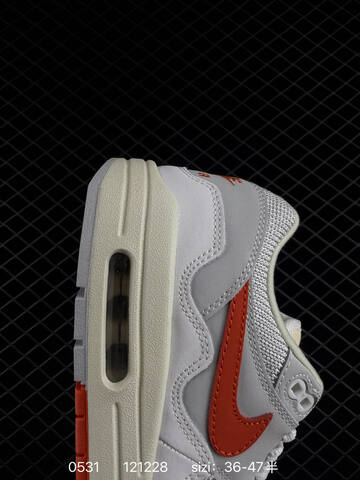 Nike Air Max 1 White Grey Cream Orange EU 36-47 Lifestyle - Unisex (BS-71067)