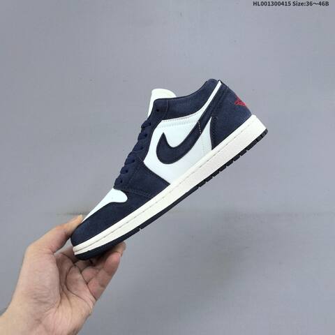 Jordan Air Jordan 1 Low Obsidian White EU 36-46 Basketball - Unisex (BS-66180)
