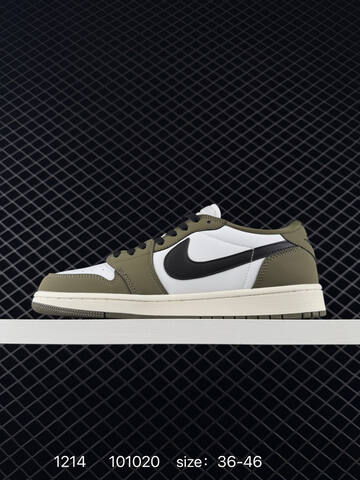 Jordan Air Jordan 1 Low White Olive Black Sail EU 36-46 Sneaker - Unisex (BS-80060)