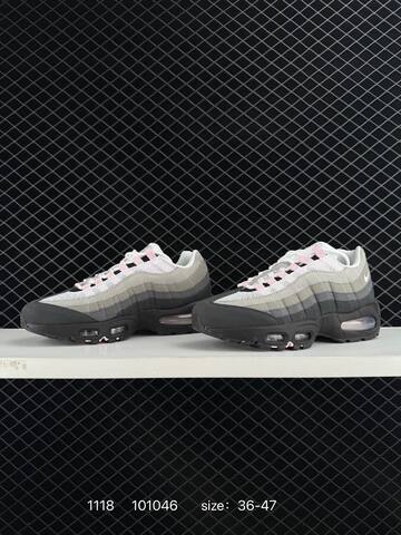 Nike Air Max 95 Gray Black White With Pink Accents 36-47 Lifestyle - Unisex (BS-74149)