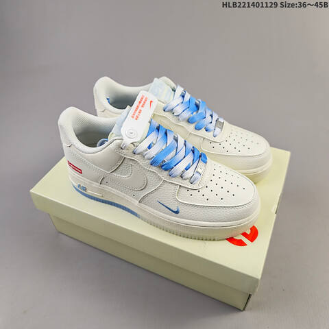 Nike Air Force 1 07 Low Off White Blue EU 36-45 Sneaker - Unisex (BS-67622)