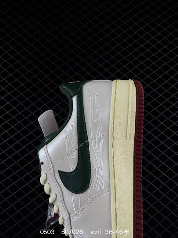 Nike Air Force 1 07 Low White Green Burgundy Cream 36-45 Lifestyle - Unisex (BS-71714)