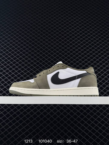 Jordan Air Jordan 1 Low White Olive Black Sail EU 36-47 Sneaker - Unisex (BS-80072)
