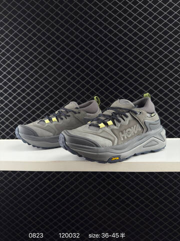 HOKA ONE ONE Kaha 3 Low GTX Grey Black Yellow EU 36-45 Trail Shoe Trail Running Sneakers - Unisex (BS-86475)