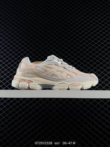 ASICS GEL NYC Cream Pink Silver White Beige EU 36-47 Running Shoe Running Sneakers - Unisex (BS-81701)