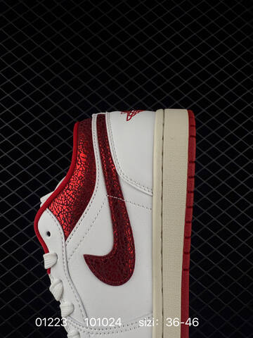 Jordan Air Jordan 1 Low HJ9338-106 White Red Sail EU 36-46 Sneaker - Unisex BS-79785