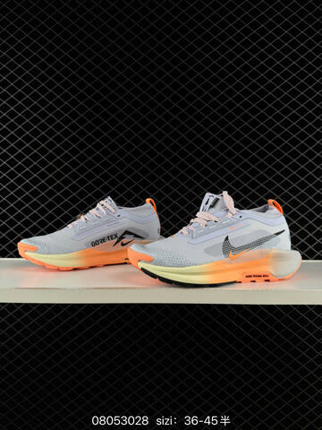 Nike Pegasus Trail 5 GORE-TEX Light Grey Orange Cream Black EU 36-45 - Unisex (BS-69938)