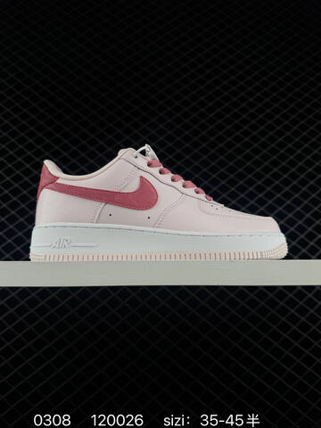 Nike Air Force 1 Light Pink White With Rose Pink Accents 35-45 5 Casual - Unisex (BS-72742)