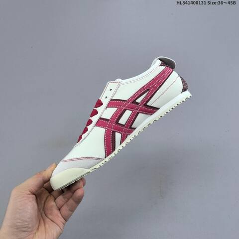 Onitsuka Tiger Mexico 66 Cream White Burgundy Red EU 36-45 Sneaker Casual Sneakers - Unisex (BS-69025)