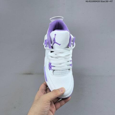 Nike Air Jordan 4 Retro White Purple EU 36-47 Basketball - Unisex (BS-66111)