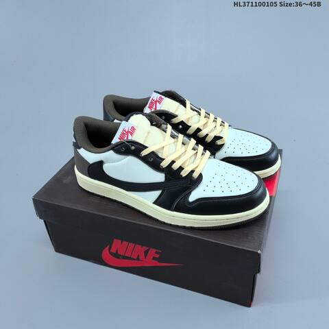 Nike Air Jordan 1 Low Travis Scott Reverse Mocha Black White Mocha EU 36-45 Casual - Unisex (BS-67097)