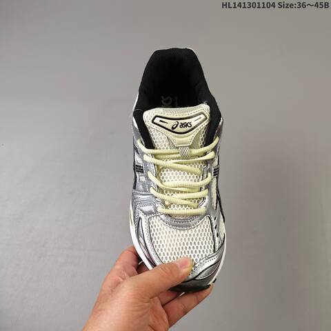 ASICS GEL-KAYANO 14 Silver Off White Black Pale Yellow EU 36-45 Running Shoe Running Sneakers - Unisex (BS-69324)