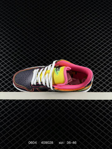 Nike SB Dunk Low Dark Purple Green Orange Pink White EU 36-46 Skate - Unisex (BS-70985)