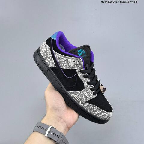 Nike Dunk SB Low Pro Black Grey Purple Blue EU 36-45 Skate Shoe - Unisex BS-60663