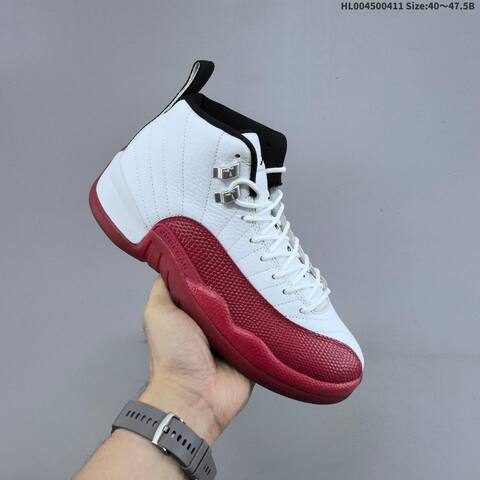 Jordan Air Jordan 12 Retro White Red Black 40 47 5 Basketball - Men s BS-66248