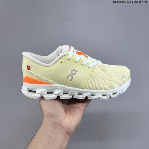 On Cloud X 4 Pale Yellow White Orange EU 36-45 Running Shoe Running Sneakers - Unisex BS-69700