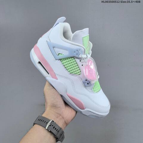 Jordan Air Jordan 4 Retro Valentine s Day White Pink Volt Green EU 35 5-40 Basketball - Unisex BS-65991