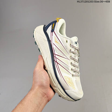 HOKA ONE ONE Mafate Speed 2 Green Navy Yellow Burgundy White EU 36-45 Trail Shoe Trail Running Sneakers - Unisex (BS-69439)