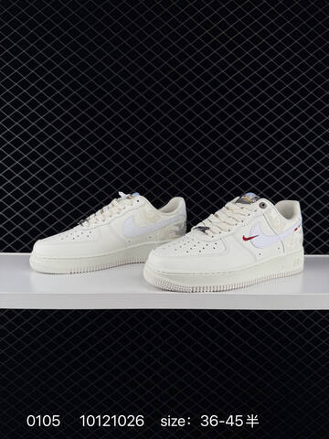 Nike Air Force 1 07 Low White Cream With Red Accents EU 36-45 Lifestyle - Unisex (BS-73309)