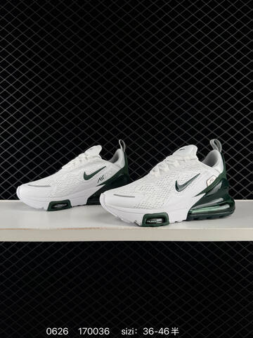 Nike Air Max 270 White Dark Green EU 36-46 Running Shoe - Unisex (BS-70579)