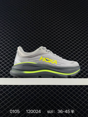 HOKA ONE ONE Bondi 9 Grey White Neon Yellow Dark Grey EU 36-45 Running Shoe Running Sneakers - Unisex (BS-86331)