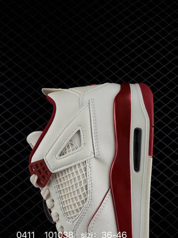 Jordan Air Jordan 4 Retro Sail Red White EU 36-46 Basketball Shoe - Unisex BS-79506