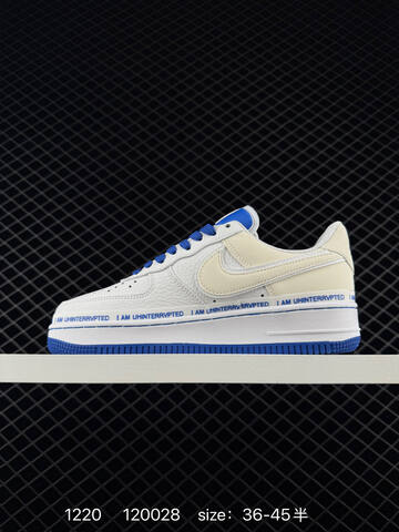 Nike Air Force 1 07 Low White Cream Blue EU 36-45 5 Lifestyle - Unisex (BS-73571)