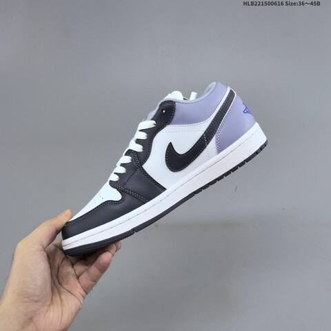 Jordan Air Jordan 1 Low White Black Lavender Blue EU 36-45 Basketball - Unisex (BS-65781)