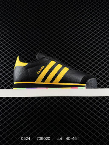 Adidas Samoa Black Yellow Red Green White EU 40-45 Lifestyle - Men's (BS-71232)
