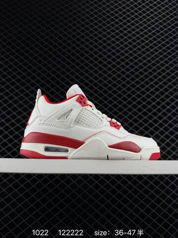 Jordan Air Jordan 4 Retro White Red EU 36-47 Basketball Shoe - Unisex (BS-80458)