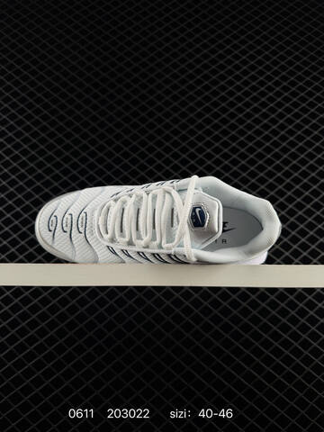 Nike Air Max Plus White Silver Navy Black EU 40-46 Running - Men's (BS-70843)