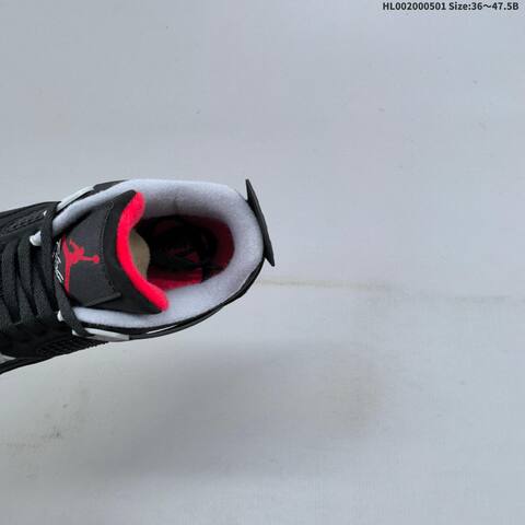 Jordan Air Jordan 4 Retro Bred Black Fire Red Cement Grey White EU 36-47 5 Basketball - Unisex (BS-66065)