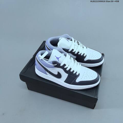 Jordan Air Jordan 1 Low White Black Lavender Blue EU 36-45 Basketball - Unisex (BS-65781)