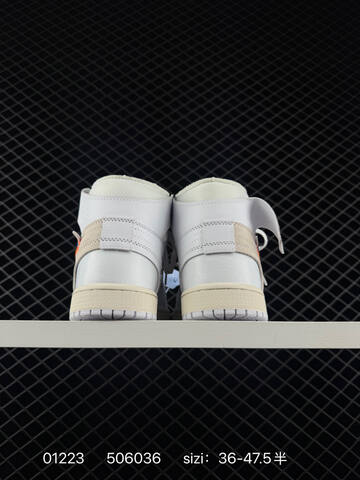 Nike Jordan Off White Air Jordan 1 Retro High OG White Cream Blue Orange EU 36-47 5 Sneaker - Unisex (BS-79787)