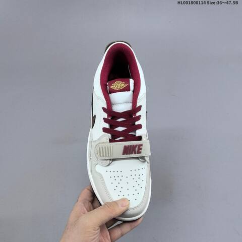 Jordan Legacy 312 Low White Burgundy Taupe Brown 36 47 5B Lifestyle - Unisex (BS-66980)