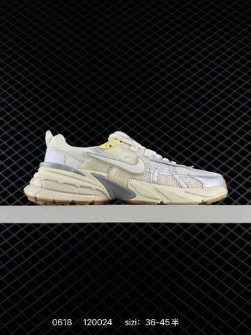 Nike V2K Run Silver Off White Cream Gum EU 36-45 Running Shoe - Unisex (BS-70712)
