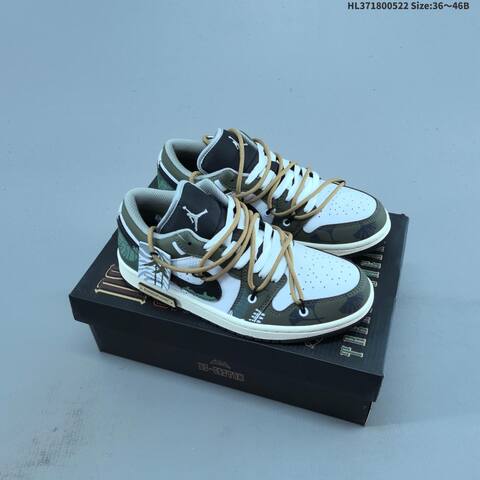 Jordan Air Jordan 1 Low Brown Black White EU 36-46 Lifestyle - Unisex (BS-65906)