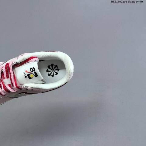 Nike Air Force 1 07 Pink White Red Brown EU 36-40 Sneaker - Unisex BS-61552