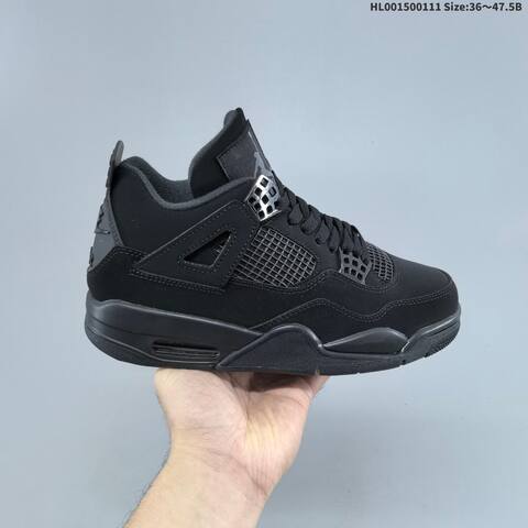 Jordan Air Jordan 4 Retro Black Cat Triple Black EU 36-47 5 Basketball - Unisex (BS-67008)